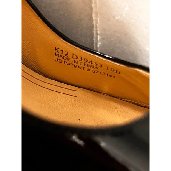 Cole Haan Black Patent Leather Peep Toe Platform Stiletto Heels NikeAir Size 10B - Picture 10 of 10